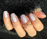 Lavender Lux Pop Plaid Nail Wraps
