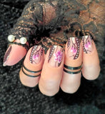 Shadow Blooms Nail Wraps