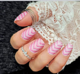 Posh Pink Chevron Nail Wraps