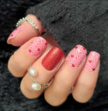 Candy Cane Kisses Nail Wraps