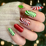 Peppermint Twists Nail Wraps