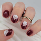 Bougie Burgundy Gel Nail Wraps (NG470)