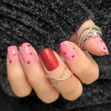 Candy Cane Kisses Nail Wraps
