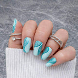Icy Blue Wave Runner Nail Wraps