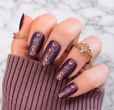 Bejeweled Burgundy Nail Wraps