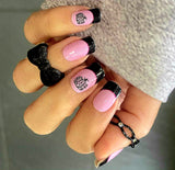 Pink Pumpkin French Nail Wraps
