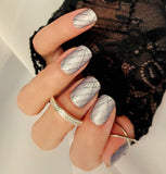 Platinum Pop Plaid Nail Wraps
