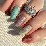 Glitter Pop Plaid Overlay Nail Wraps