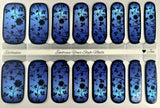 Sapphire Blooms Nail Wraps