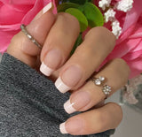 Classic Pink French Gel Nail Wraps (SG121)