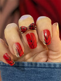 Scarlet Silhouette Nail Wraps