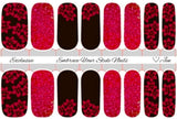 Crimson Blooms Nail Wraps