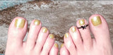 Lemon Lime Bling Pedicure Wraps