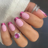 Bubble Gum French Nail Wraps