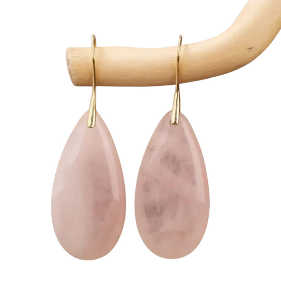 Glory Earrings (Rose Quartz)