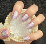 Lavender Lux Pop Plaid Nail Wraps