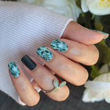 Teal Vines Nail Wraps