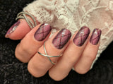 Plum Pop Plaid Nail Wraps