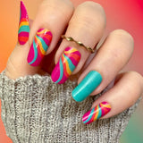 Retro Groove Nail Wraps