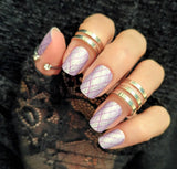 Lavender Lux Pop Plaid Nail Wraps