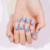 Snowy Mist Deluxe Semi-Cured Gel Nail Strips