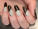 Mocha Latte Swirl Nail Wraps