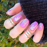 Lilac Oasis Nail Wraps