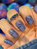 Indigo Waves Nail Wraps