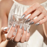 Silver Sizzle Deluxe Semi-Cured Gel Nail Strips