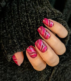 Luminous Raspberry Nail Wraps