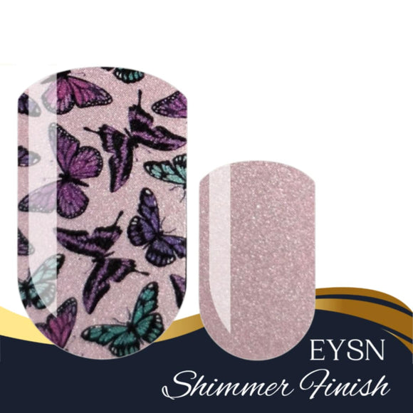 Lavendel-Schmetterlings-Nagelfolien (Schimmer)