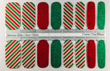 Candy Cane Tinsel Nail Wraps
