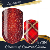 Amber Twilight Plaid Nail Wraps