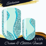 Icy Blue Wave Runner Nail Wraps