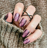 Plum Pop Plaid Nail Wraps