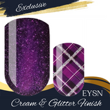 Violet Twilight Plaid Nail Wraps