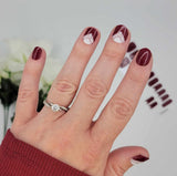 Bougie Burgundy Gel Nail Wraps (NG470)