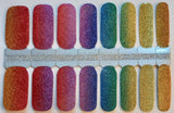 Rainbow Glitz Nail Wraps (Glitter) Stylish