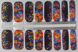 Electric Garden Nail Wraps Stylish