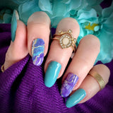 Dusk Teal Dawn Nail Wraps