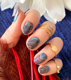 Blue Jean Nail Wraps Stylish