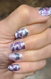 Lavender Butterfly Nail Wraps