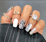 Zebra Glam Nail Wraps