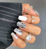 Zebra Glam Nail Wraps