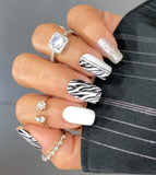 Zebra Glam Nail Wraps