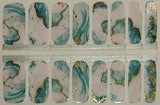 Turquois Marble Nail Wraps Stylish