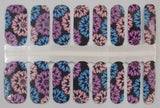 16 units of Blooms Go Boom Nail Wraps (Glitter) Stylish
