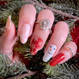 Mrs. Snowman Nail Wraps Holiday Spirit