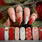 Mrs. Snowman Nail Wraps Holiday Spirit