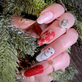 Mrs. Snowman Nail Wraps Holiday Spirit